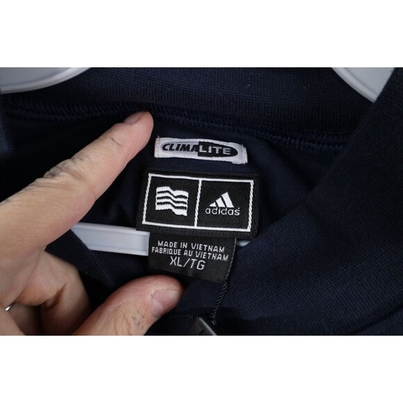 New Adidas Mens XL Team Issued University of Toledo Golf Mock Neck T-Shirt Blue - Picture 8 of 13